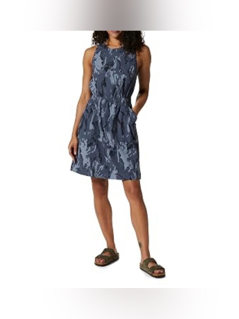 Mountain Hardwear gray Camo Sleeveless Mini Dress size M